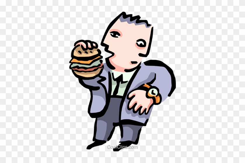 Business Lunch Royalty Free Vector Clip Art Illustration - Business Lunch Royalty Free Vector Clip Art Illustration #1609054