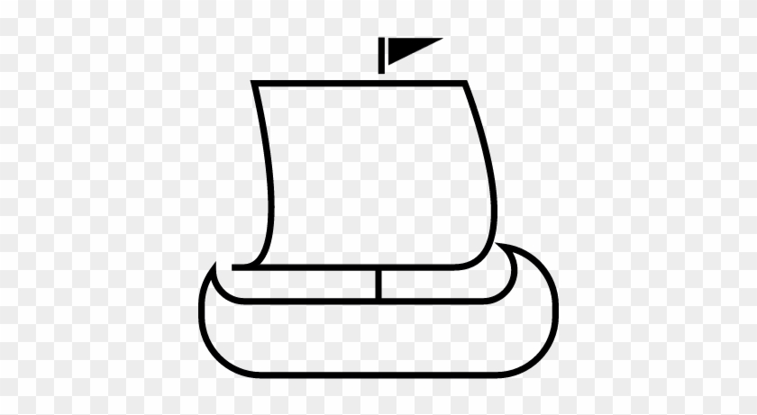 Viking Ship Silhouette Vector - Draw A Viking Ship Easy #1609210