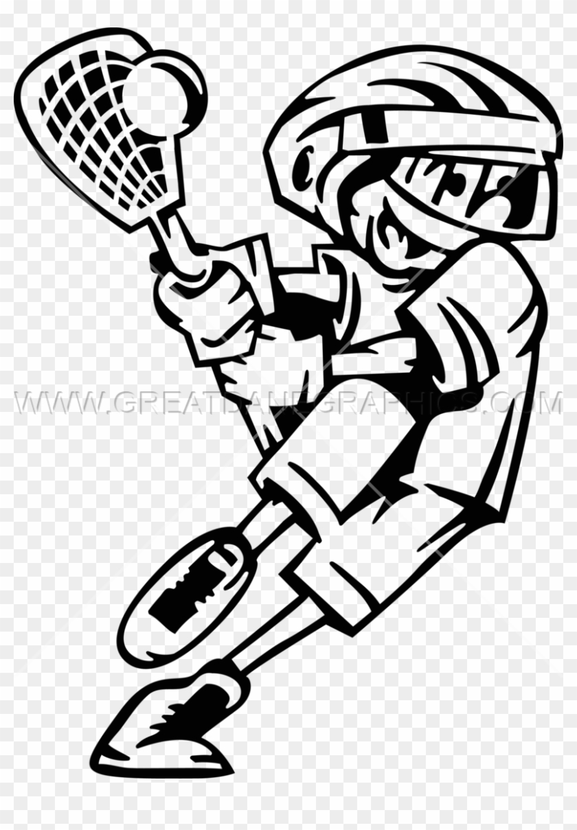 Cartoon Lacrosse Player Production Ready Artwork For - Lacrosse Cartoon #1609321