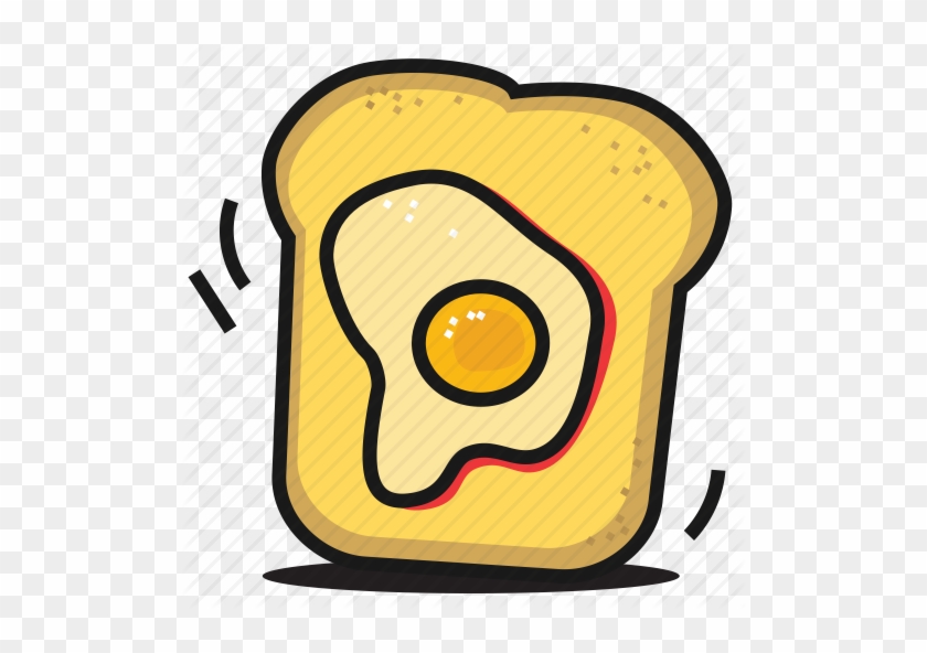 Fast Food Icons Set By Nastia Malyushevska - Egg Sandwich Png Cartoon #1609347