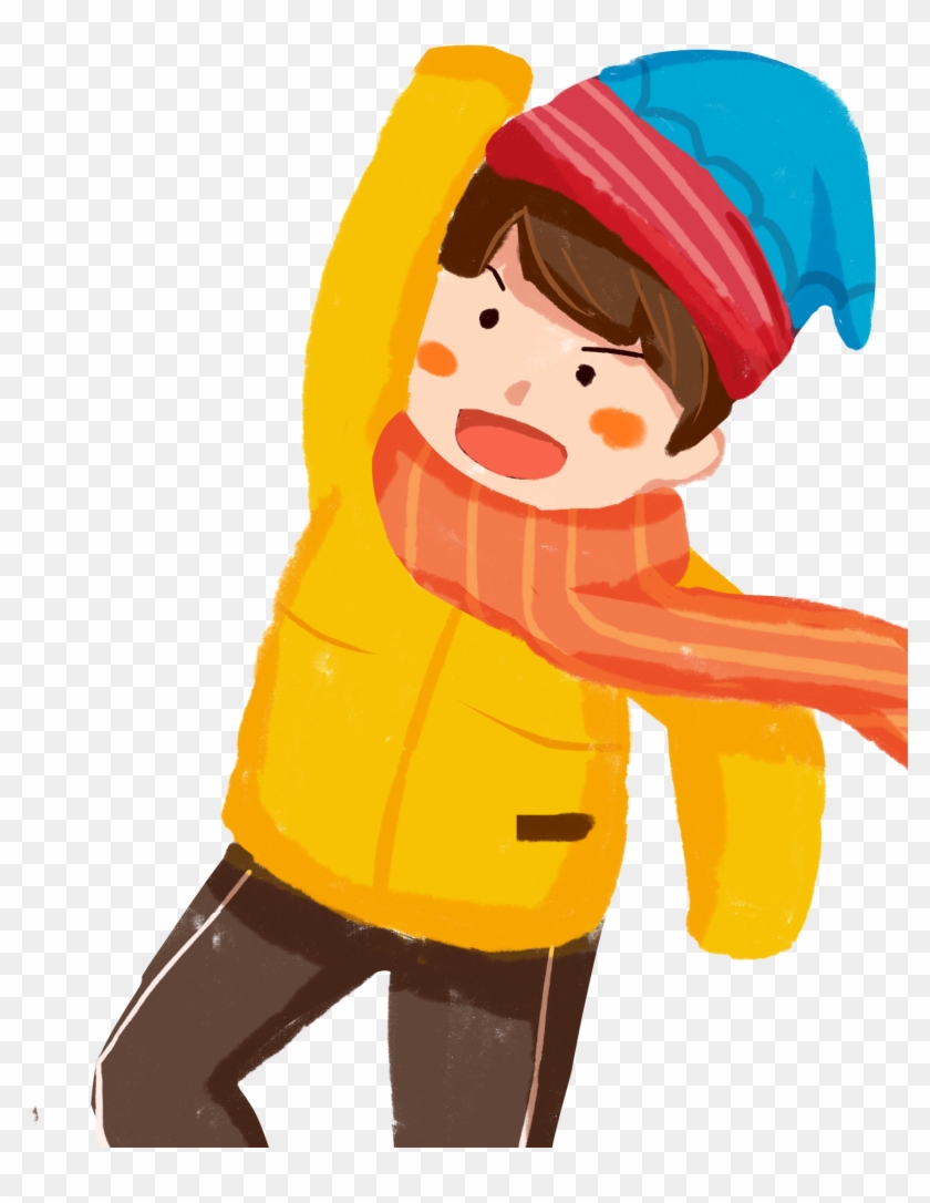 Color Winter Character Boy Png And Psd - Cartoon #1609384