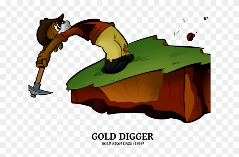 Green Clipart Digger - Dibujo De La Fiebre De Oro En California #1609392