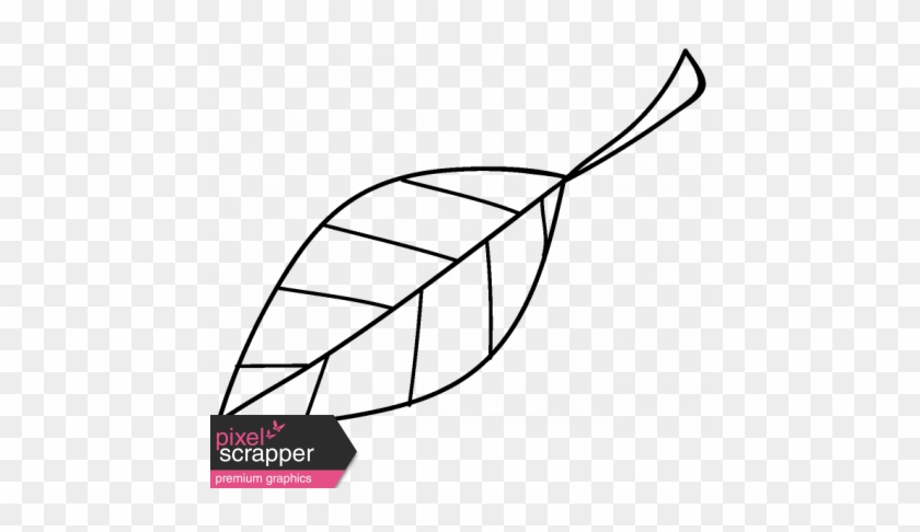 Leaf Doodle Template - Line Art #1609497