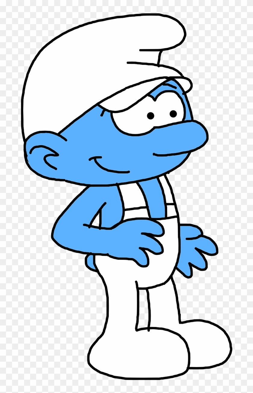 Handy Smurf In White Overalls By Mega Shonen One - Cartoon #1609689