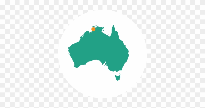 Darwin - Australia Map With Flag #1609714