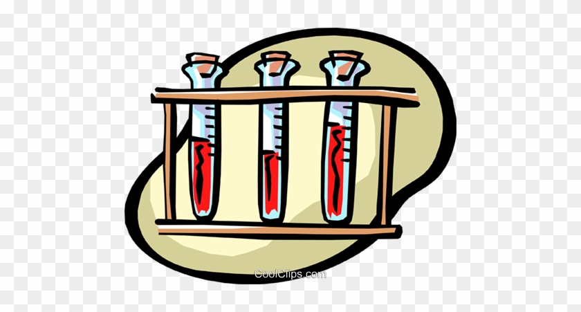 Test Tubes Royalty Free Vector Clip Art Illustration - Blood Test #1609760