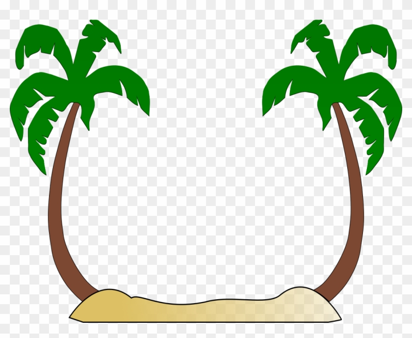 The Gallery For > Moose Clipart Black And White - Palm Tree Beach Silhouette #1609887