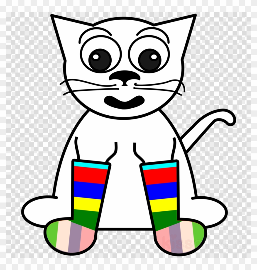 Socks Clip Art Clipart Sock Clip Art - Cartoon Cat In Socks #1609895