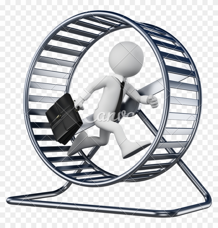 Businessman In A Hamster Wheel - Business Man In A Hamster Wheel #1609913