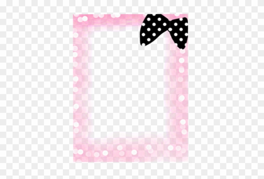 Pink Frame With Sparkles By Thekarinaz - Frame Polka Dot Png #1610181