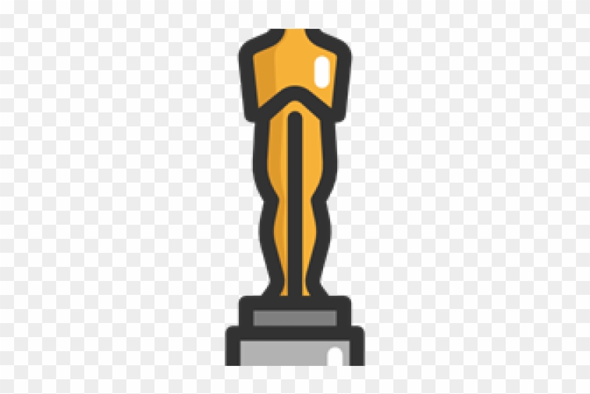 Trophy Clipart Movie - Oscar Icon Transparent #1610260
