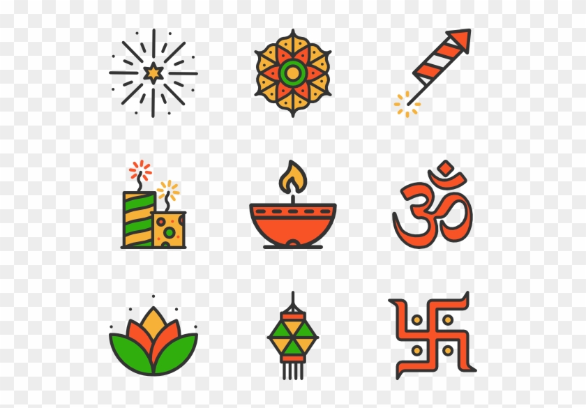 Clipart Transparent Garland Vector Diwali - Diwali Icon #1610436
