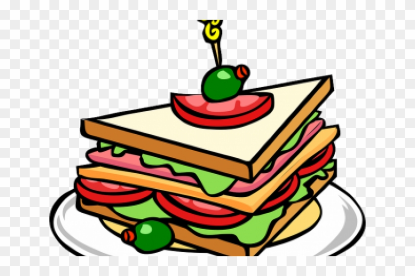 Snack Clipart Afternoon Snack - Sandwich Clip Art #1610592