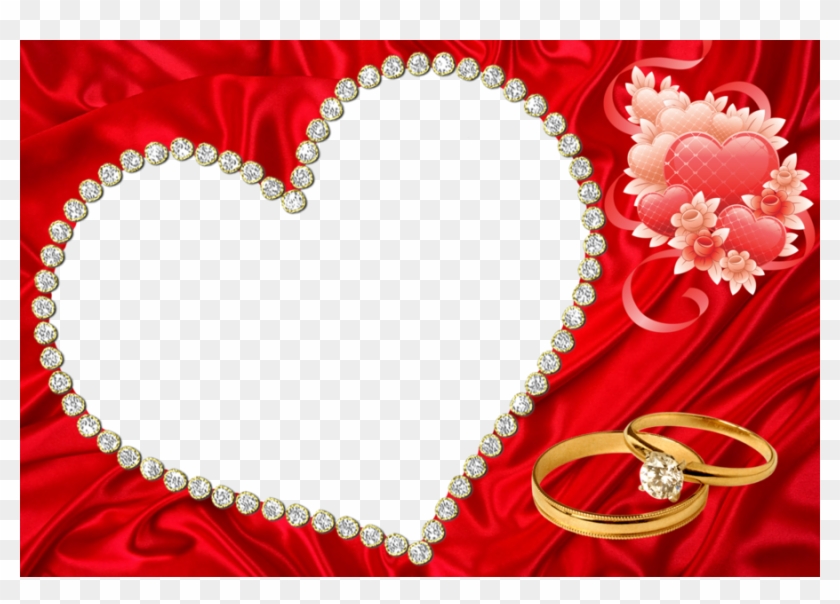 Valentine Frame Clipart Picture Frames Valentine's - Red Frame Wedding Background #1610668