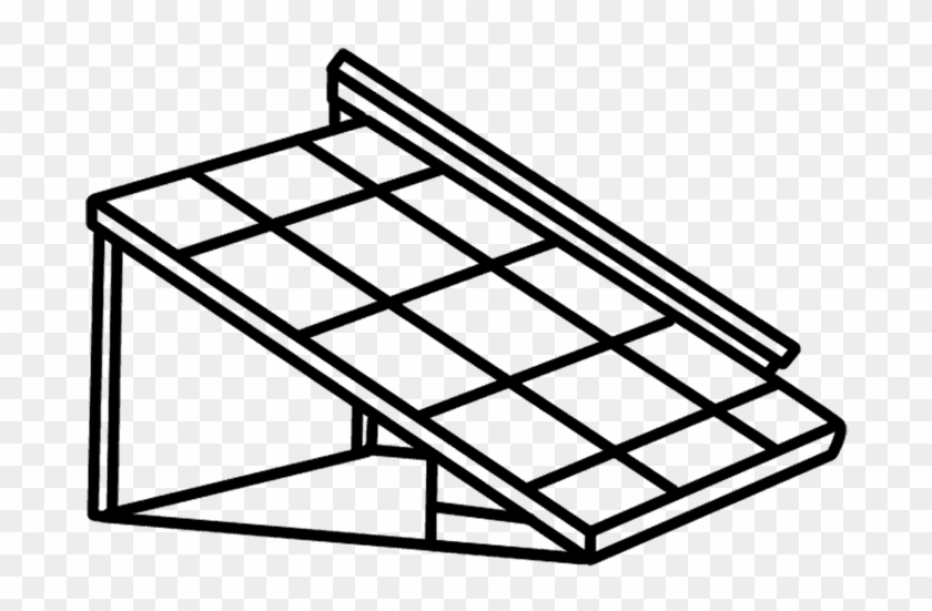 Solar Panel Clipart Black And White - Solar Panel Black And White #1610810