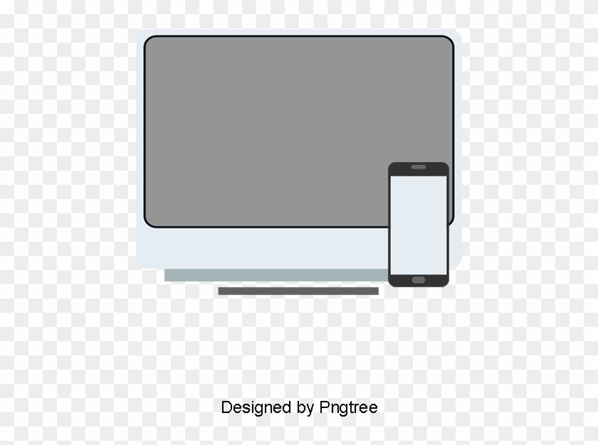 Vector Laptop Computer And Cell Phone, Laptop Clipart, - Flat Panel Display #1610840