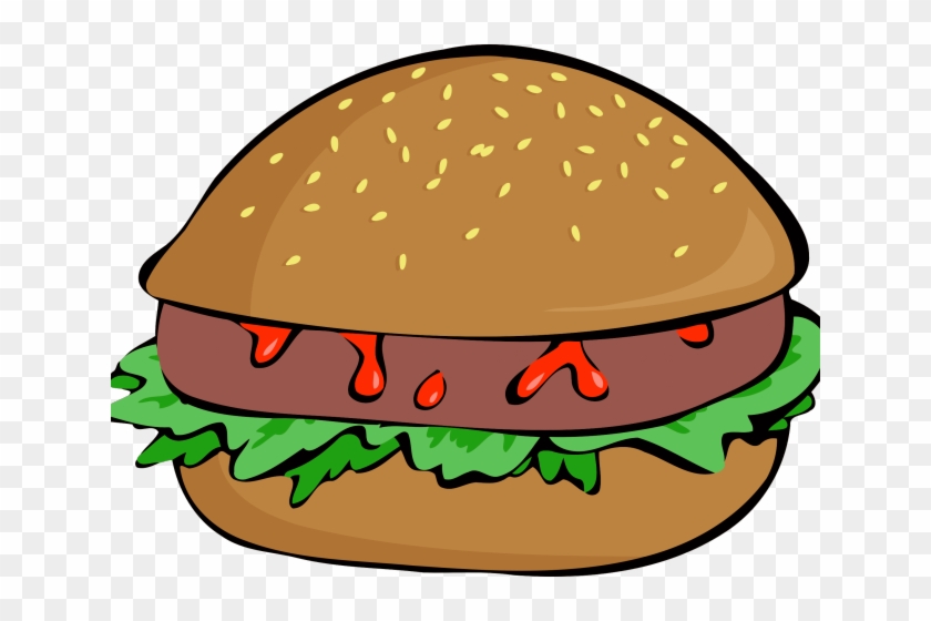 Veggie Burger Clipart Animated - Hamburger Clip Art #1610865