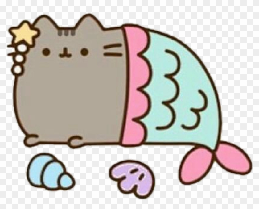 Mermaid Sticker - Pusheen Cat Mermaid #1610870