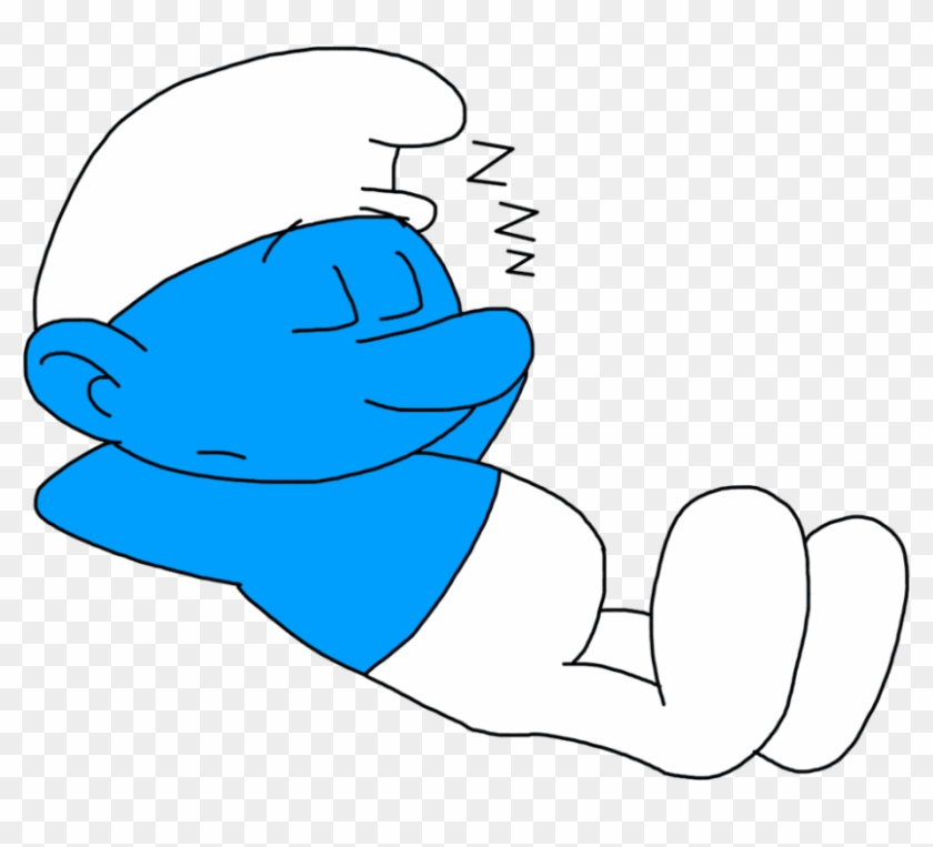Lazy Png - Lazy Smurf Png #1610889
