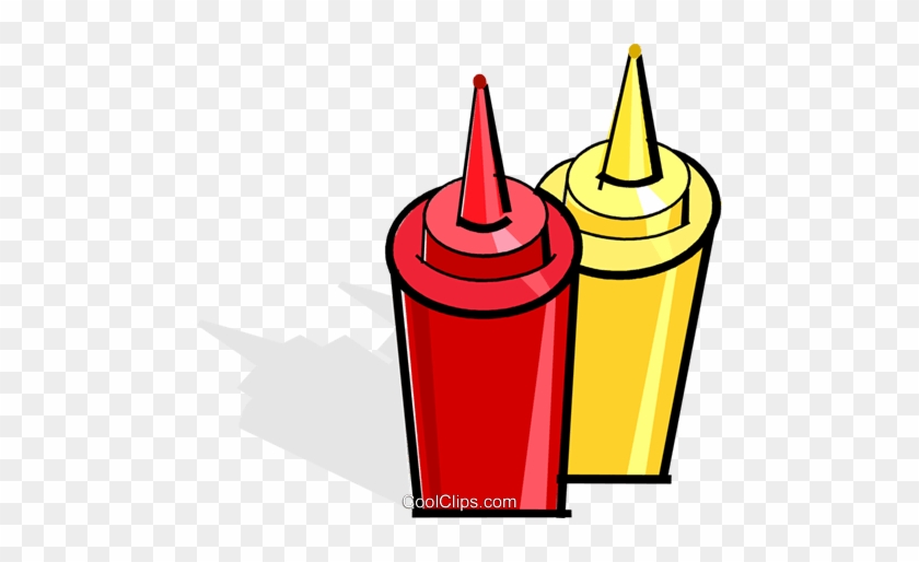 Senf Und Ketchup Flaschen Vektor Clipart Bild Vc061878 - Ketchup E Mostarda Png #1610981