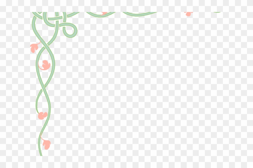 Pink Flower Clipart Vine - Invitation Border Design Png #1611037