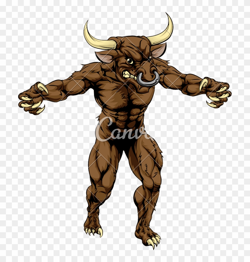 Minotaur Bull Sports Mascot - Bull Minotaur #1611108