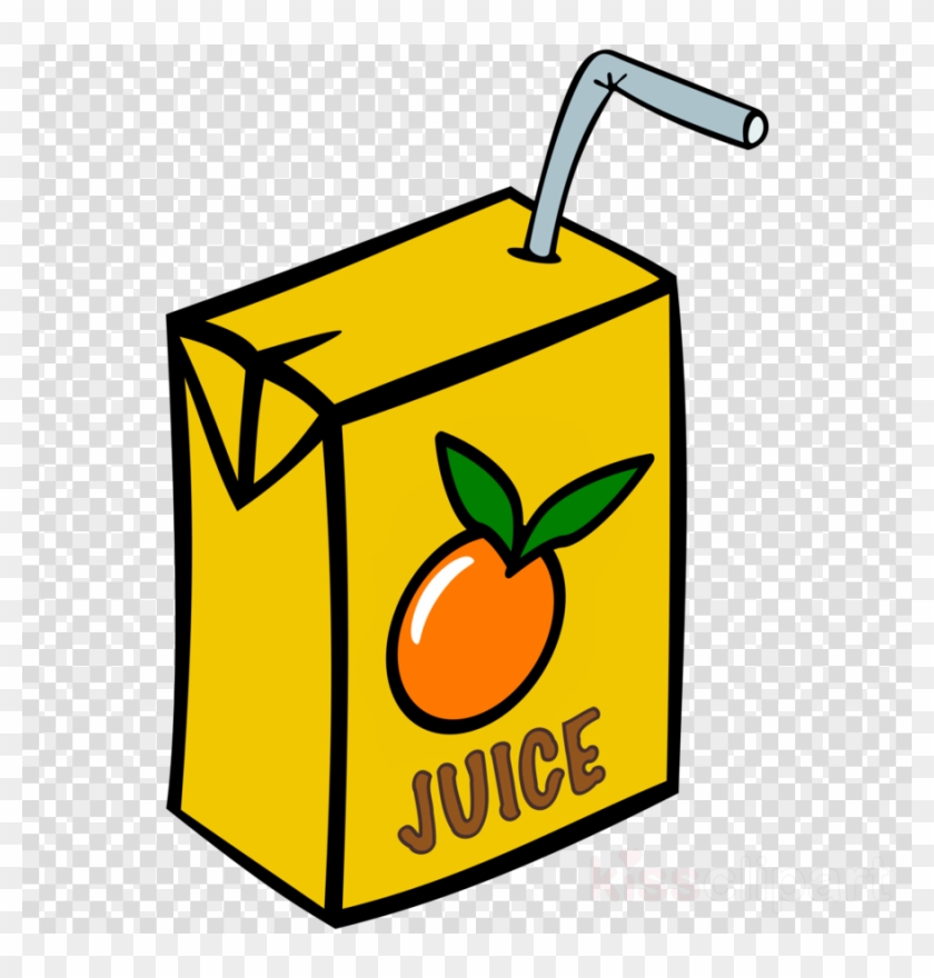Juice Box Clipart Orange Juice Clip Art - Black And White Spotify Logo Png #1611141