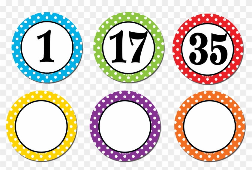 Polka Dots Numbers Magnetic Accents Tcr77211 Teacher - Polka Dot Circle Numbers #1611179