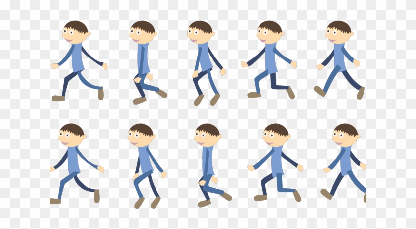 Playing Clipart Kid Movement - Cartoon Man Walking Animation - Free  Transparent PNG Clipart Images Download