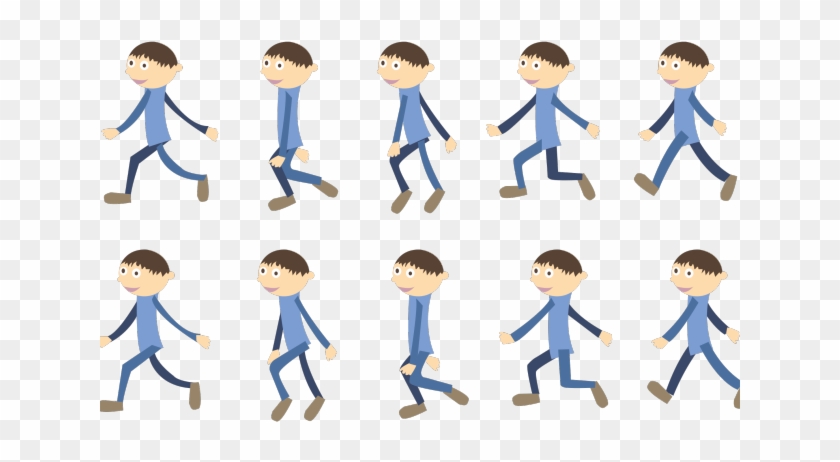 Playing Clipart Kid Movement - Cartoon Man Walking Animation #1611195