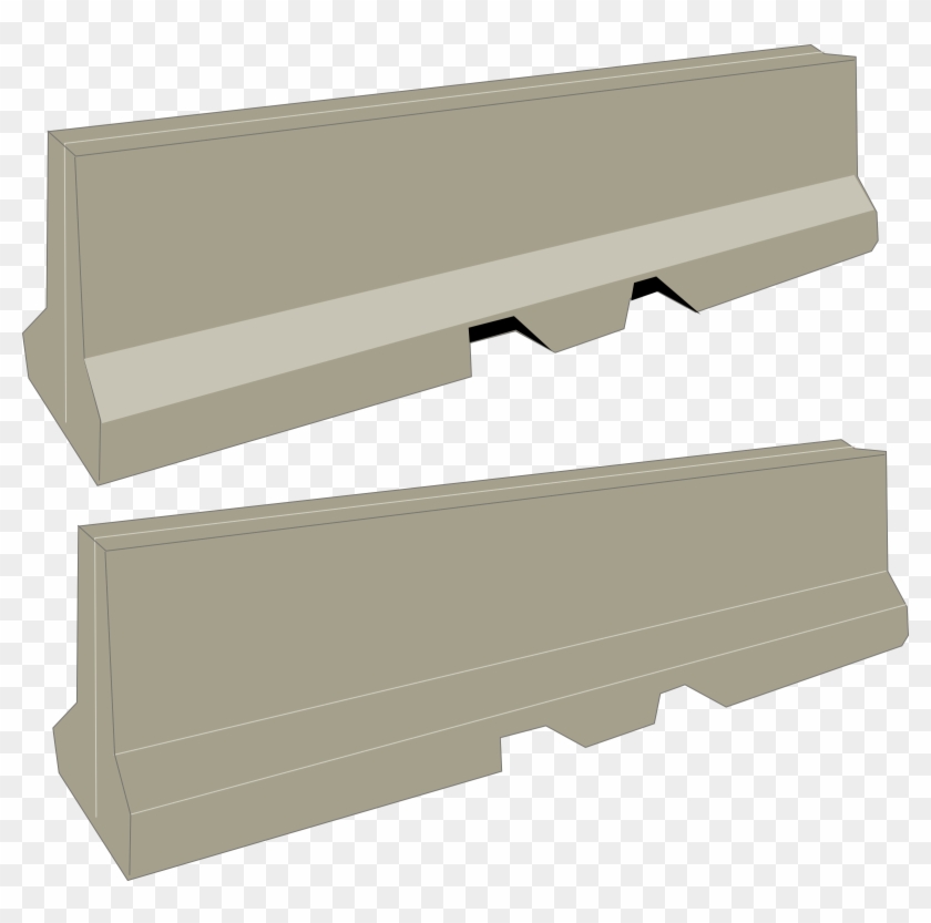 Big Image - Jersey Barrier Clipart #1611197