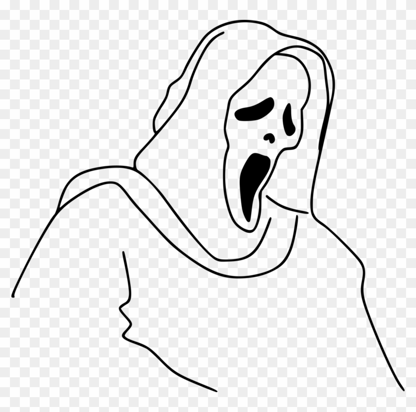 Casper Ghostface Drawing Halloween - Ghost Face Drawing #1611303