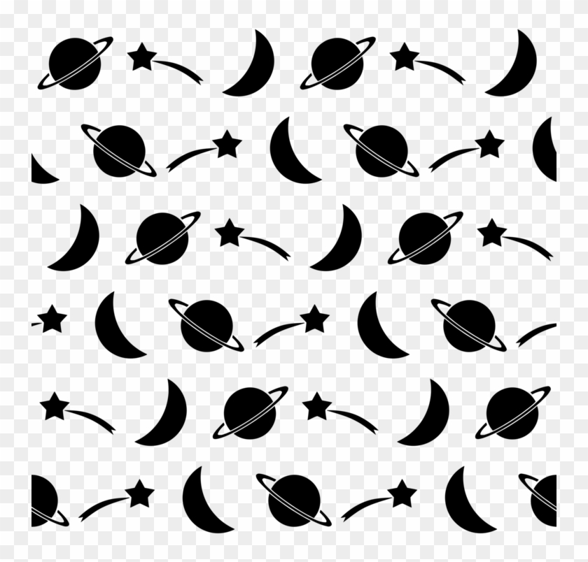 Computer Icons Satellite Space Drawing - Black And White Space Pattern #1611390