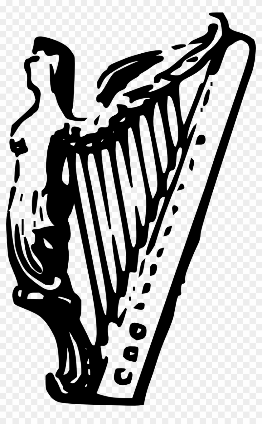 Harp,angel,musical Vector Graphics,free - Angel Harp Vector #1611673