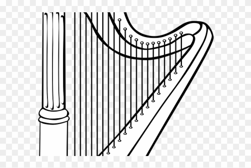 Harp Clipart Music Instrument - Instrumentos Musicales Para Colorear #1611676