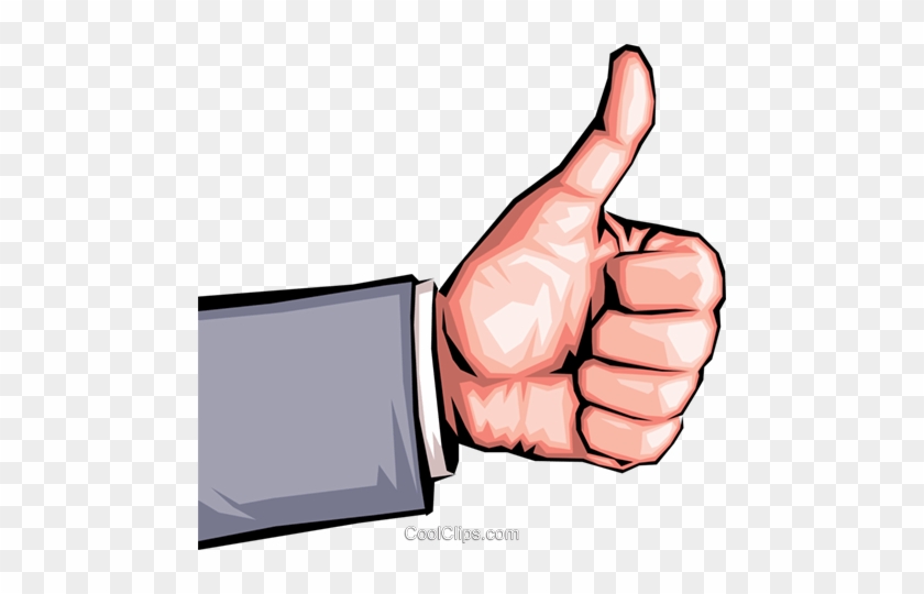 Hand With Thumbs Up Royalty Free Vector Clip Art Illustration - Good Job Clip Art #1611762