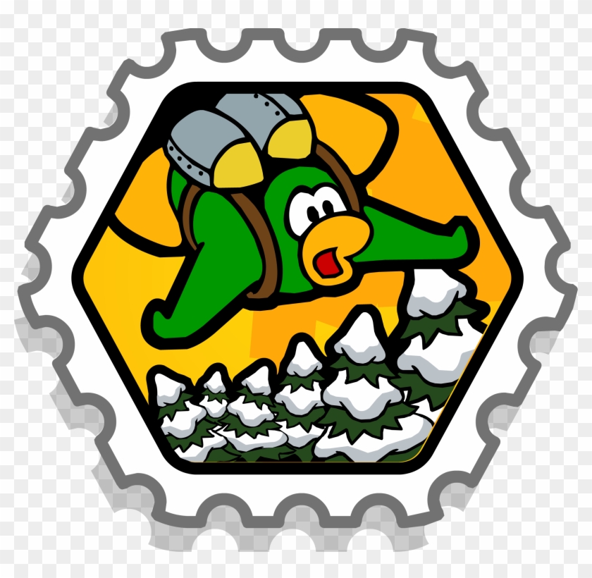 Skiing Clipart Crash - Club Penguin Max Spin Stamp #1611825