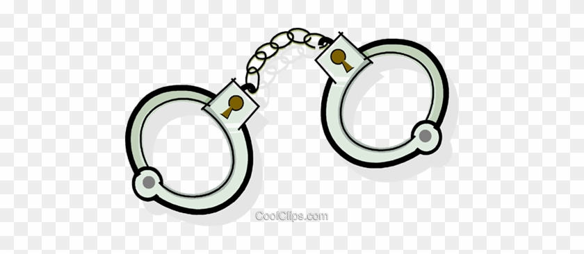Handcuffs Royalty Free Vector Clip Art Illustration - Handschellen Png #1611902