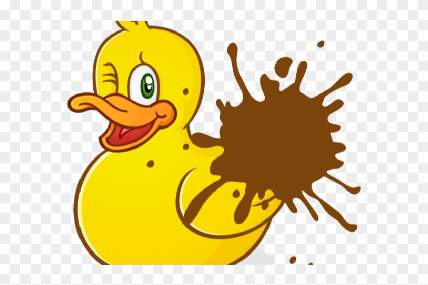 Mud Clipart Splat - Cartoon Rubber Duck #1612061