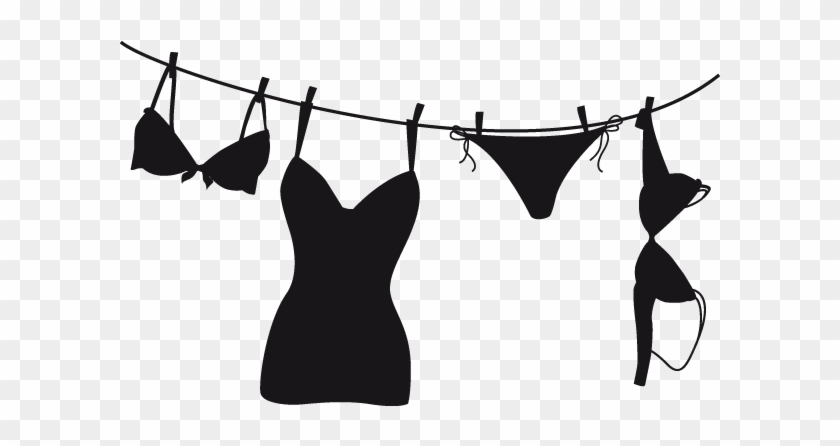 Sticker Linge Étendu - Lingerie Clothesline #1612069