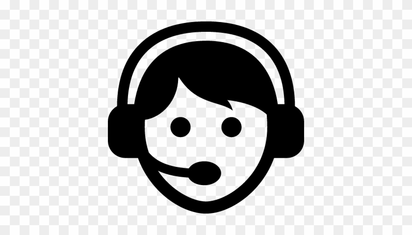 Call Center Worker With Headset Vector - Call Center Icon #1612085