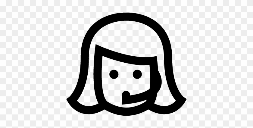 Call Center Woman Vector - Call Center Woman Vector #1612105
