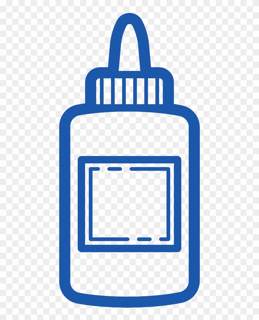 Glue Clipart Blue Glue - Black And White Glue Bottle Logo #1612267