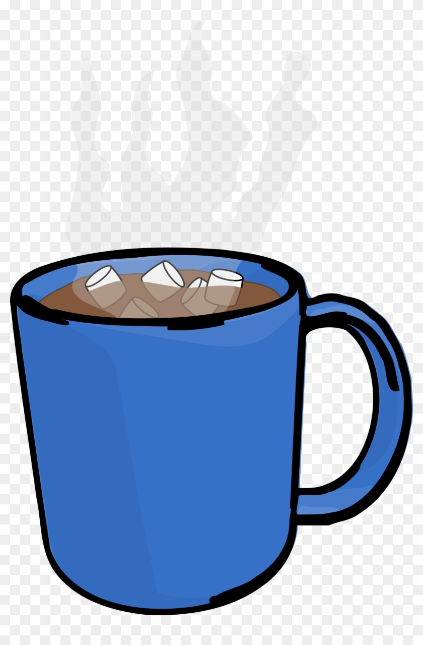 Big Image - Hot Chocolate Blue Mug Clip Art #1612366