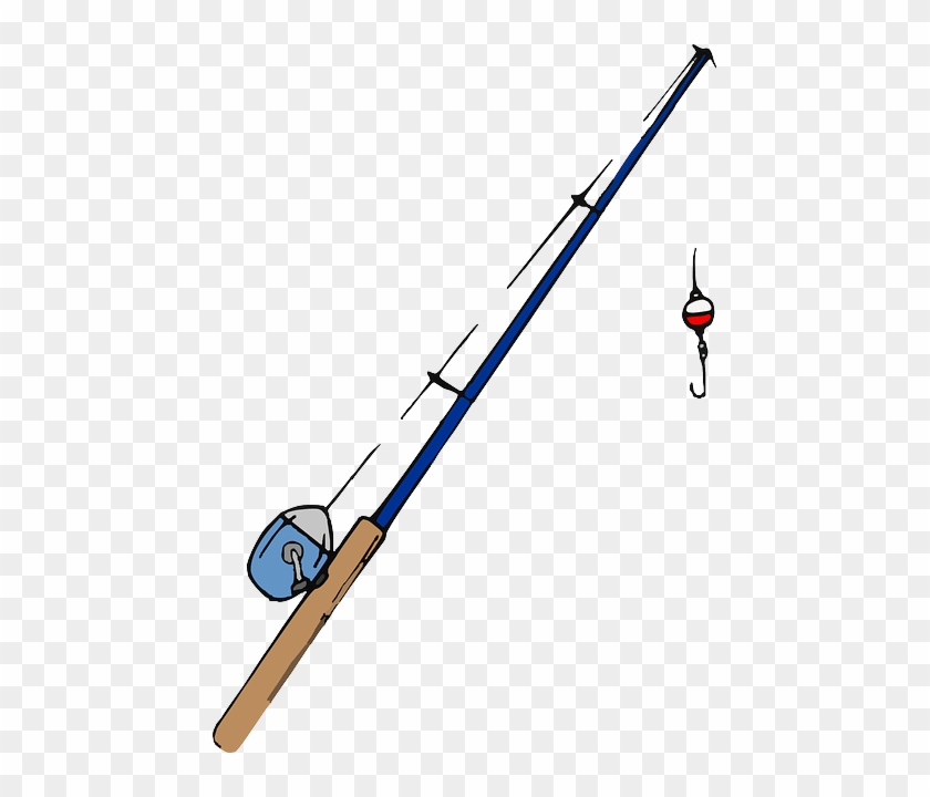 Fishing Pole Clipart - Fishing Pole Cartoon #1612593