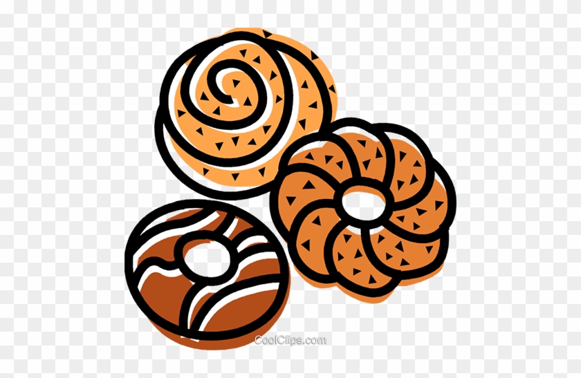 Donuts Royalty Free Vector Clip Art Illustration - Pastries Images Clip Art #1612612