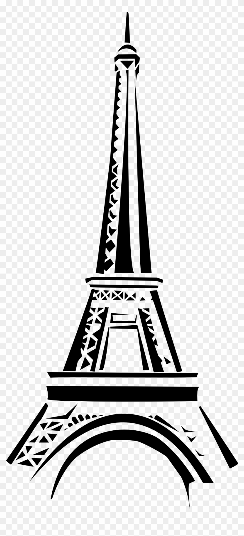 Black And Paris Drawing Free Image - Tour Eiffel Logo Png #1612696