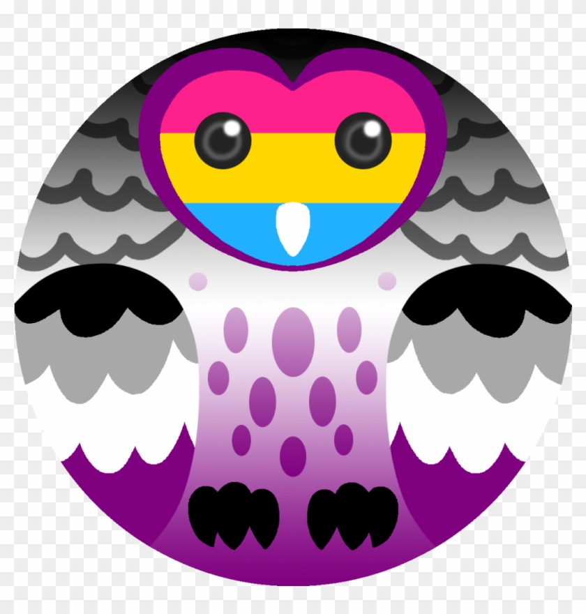 Heh Clipart Owl - Grey Aromantic Asexual Owl #1613103