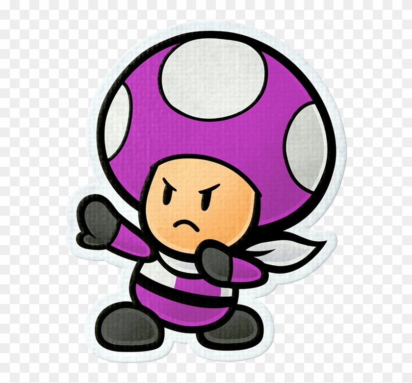 Luigi Clipart Color - Paper Mario Color Splash Purple Toad #1613176