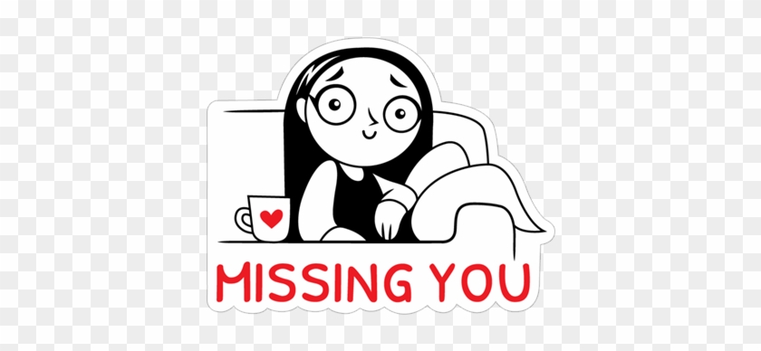 Missing You Miss Transparent Png Sticker - Cartoon #1613491